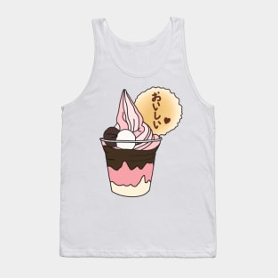 Sakura Strawberry Soft Ice Cream Tank Top